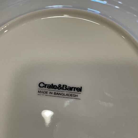 Crate & Barrel snowman plate Red 8-1/2” Christmas - Picture 6 of 7